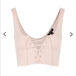 TopShop front tie crop top